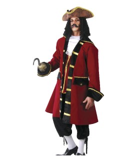 DISFRAZ CAPITAN PIRATA ROJO
