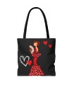BOLSO NEGRO PEPA ROJO