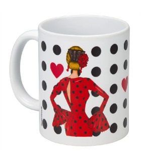 TAZA MARÍA ROJO