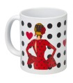 TAZA MARÍA ROJO