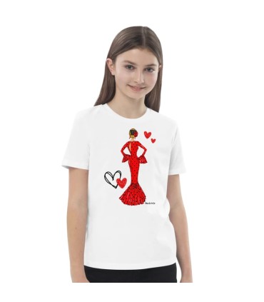 CAMISETA INFANTIL MC MARIA ROJO