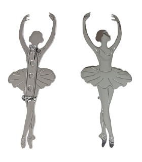 BROCHE ACERO BAILARINA