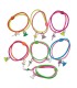 BRAZALETE ELÁSTICO FLUORESCENTE CON COLGANTES