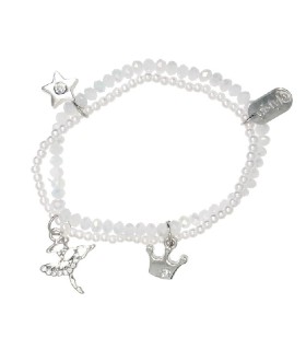 PULSERA DOBLE BAILARINA Y CRISTALES