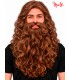 Peluca y barba de rey mago para disfraz - Accesorios Maty.