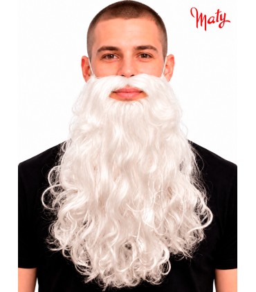 Peluca y barba de rey mago para disfraz - Accesorios Maty.