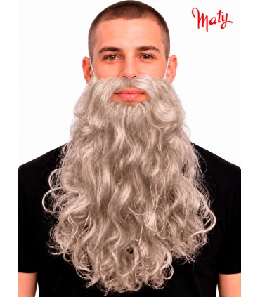 Peluca y barba de rey mago para disfraz - Accesorios Maty.