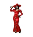 DISFRAZ CATRINA ROJA ADULTO