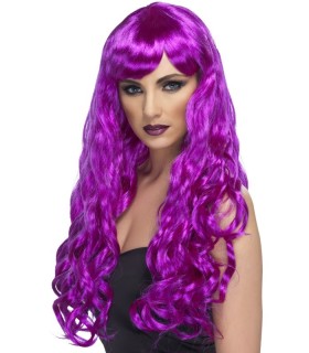pelucas|carnaval|tienda|disfraces Madrid|maty.es|Peluca larga con Flequillo