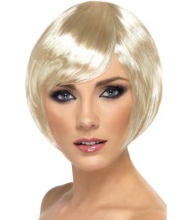 pelucas|carnaval|tienda|disfraces Madrid|maty.es|Peluca corta rubia