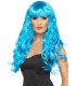 pelucas|carnaval|tienda|disfraces Madrid|maty.es|peluca Sirena azul neón