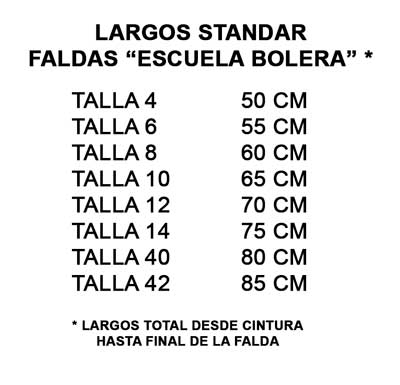 largo falda bolera